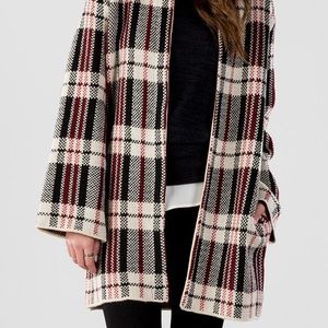 FRANCESCA Small-Medium FAYETTE PLAID SWEATER WRAP